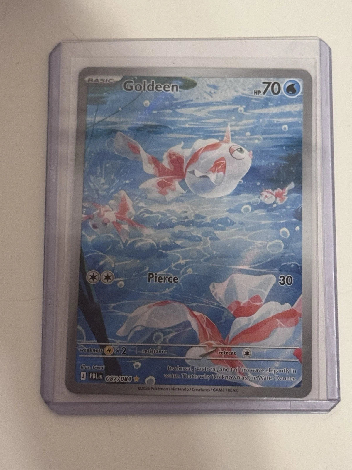 Pokemon Goldeen Illustration Rare Holo Pitch Black Full Art English 087/084