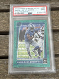 2021 Donruss Optic Amon-Ra St Brown RC Rated Rookie Green Velocity #288 PSA 9
