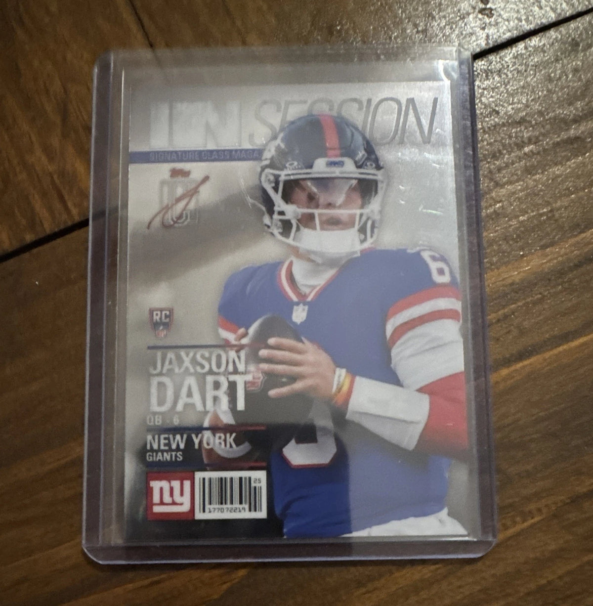 Topps 2025 In Session Football Jaxson Dart New York Giants RC #25