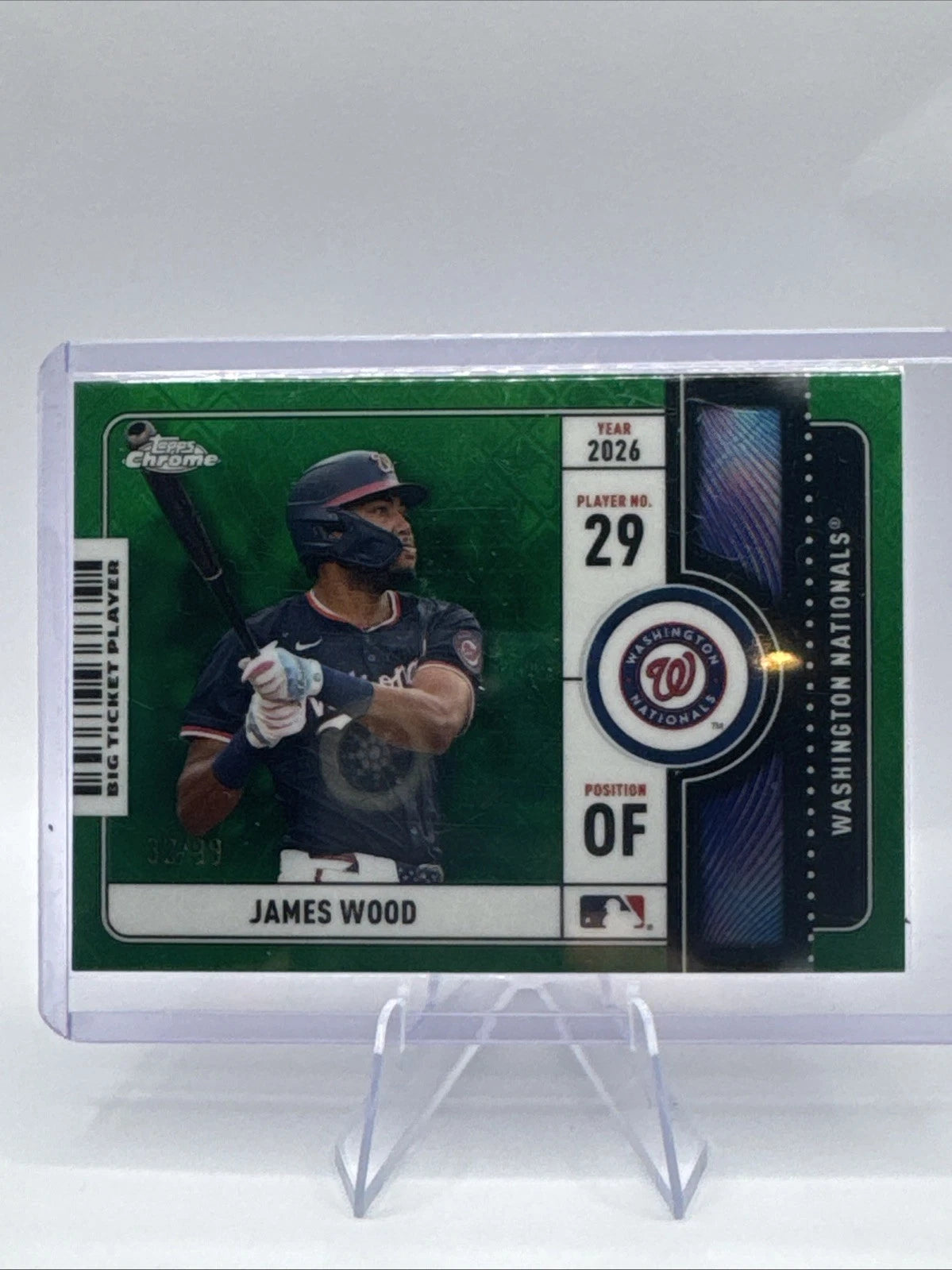 James Wood Washington Nationals Big Ticket Player Green /99 2026 Topps Chrome