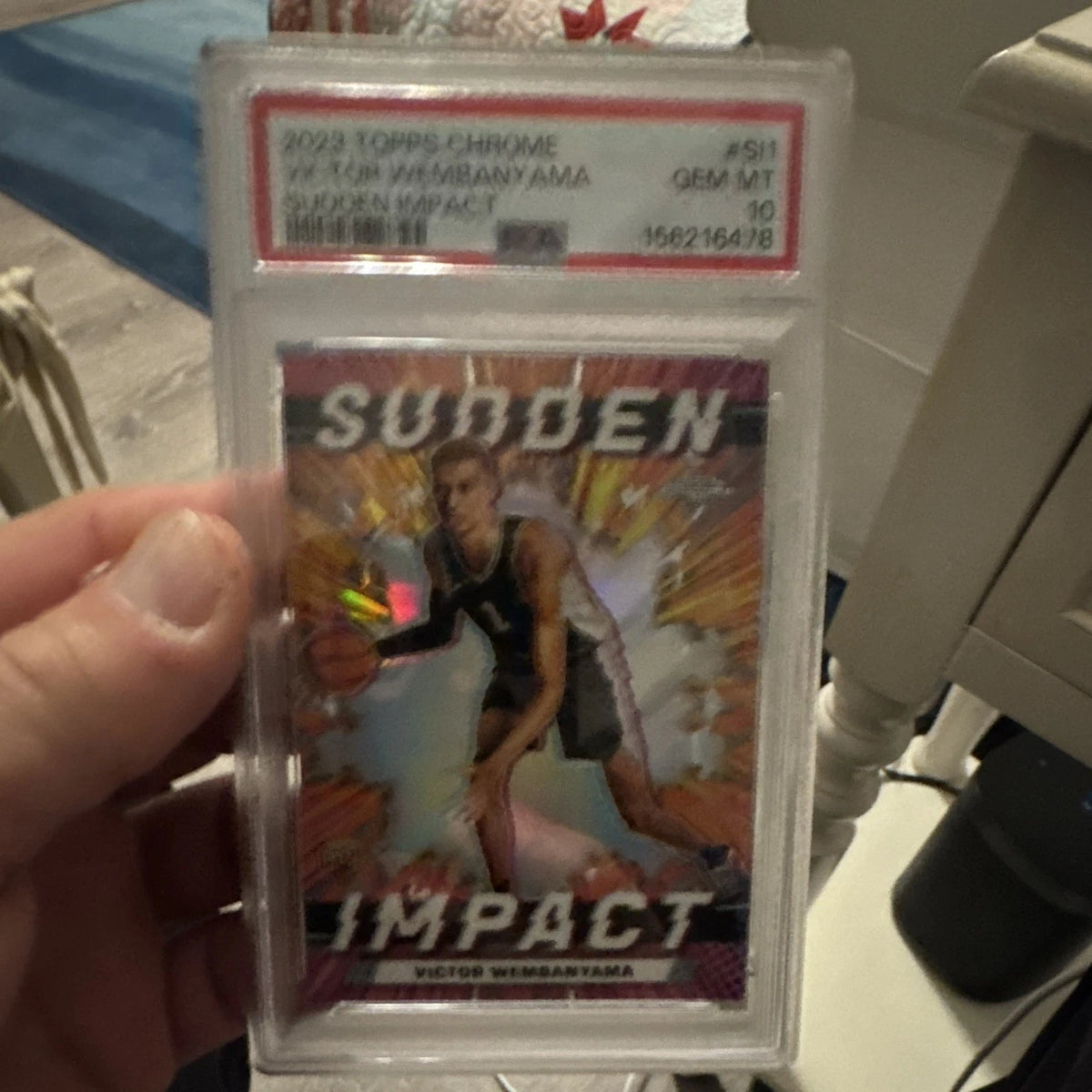 Topps 2023-24 Chrome Sudden Impact Victor Wembanyama #SI-1 RC PSA 10