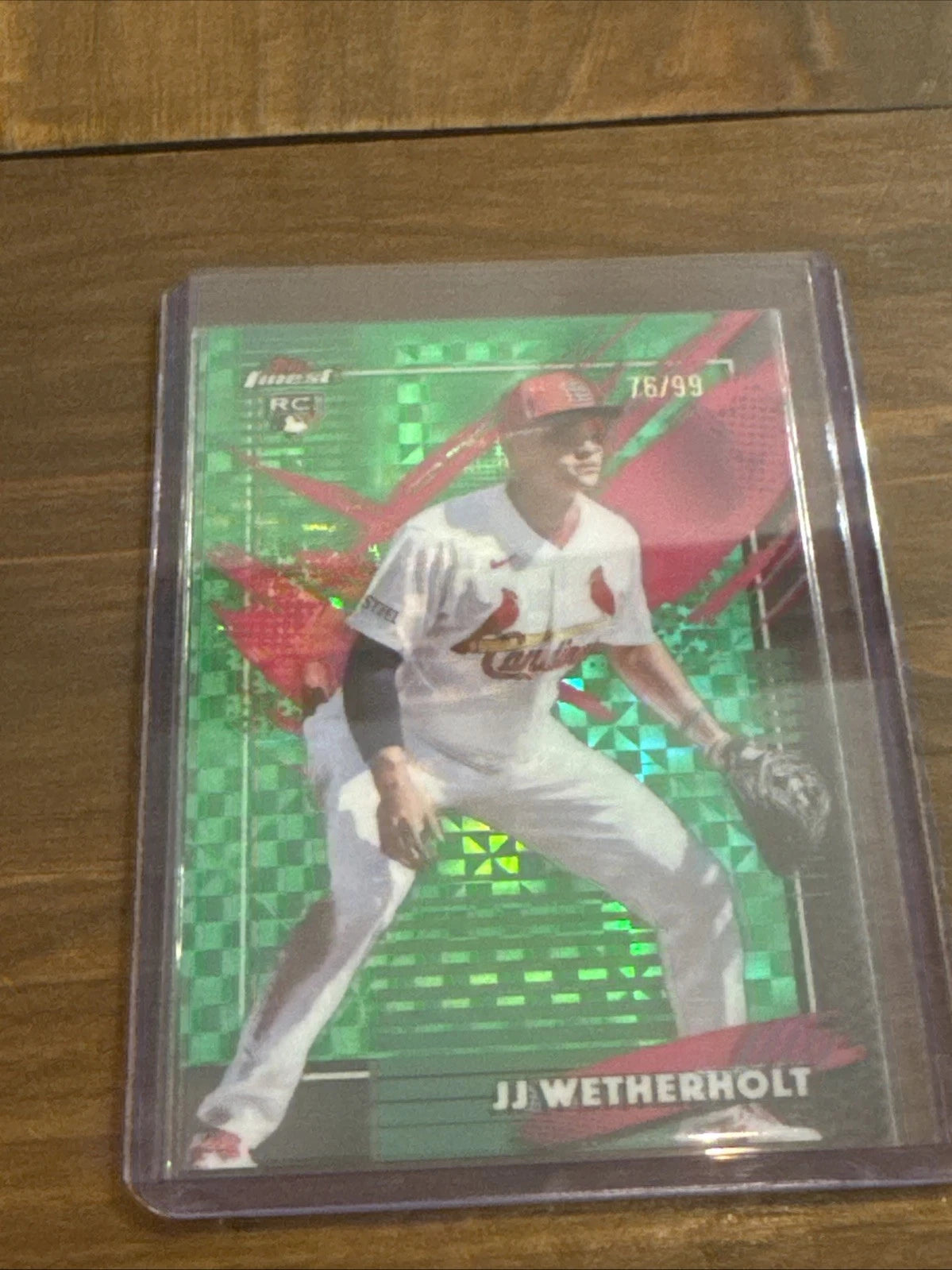 Topps Finest 2026 JJ Wetherholt Green Refractor Rare Cardinals Rookie #269 87/99